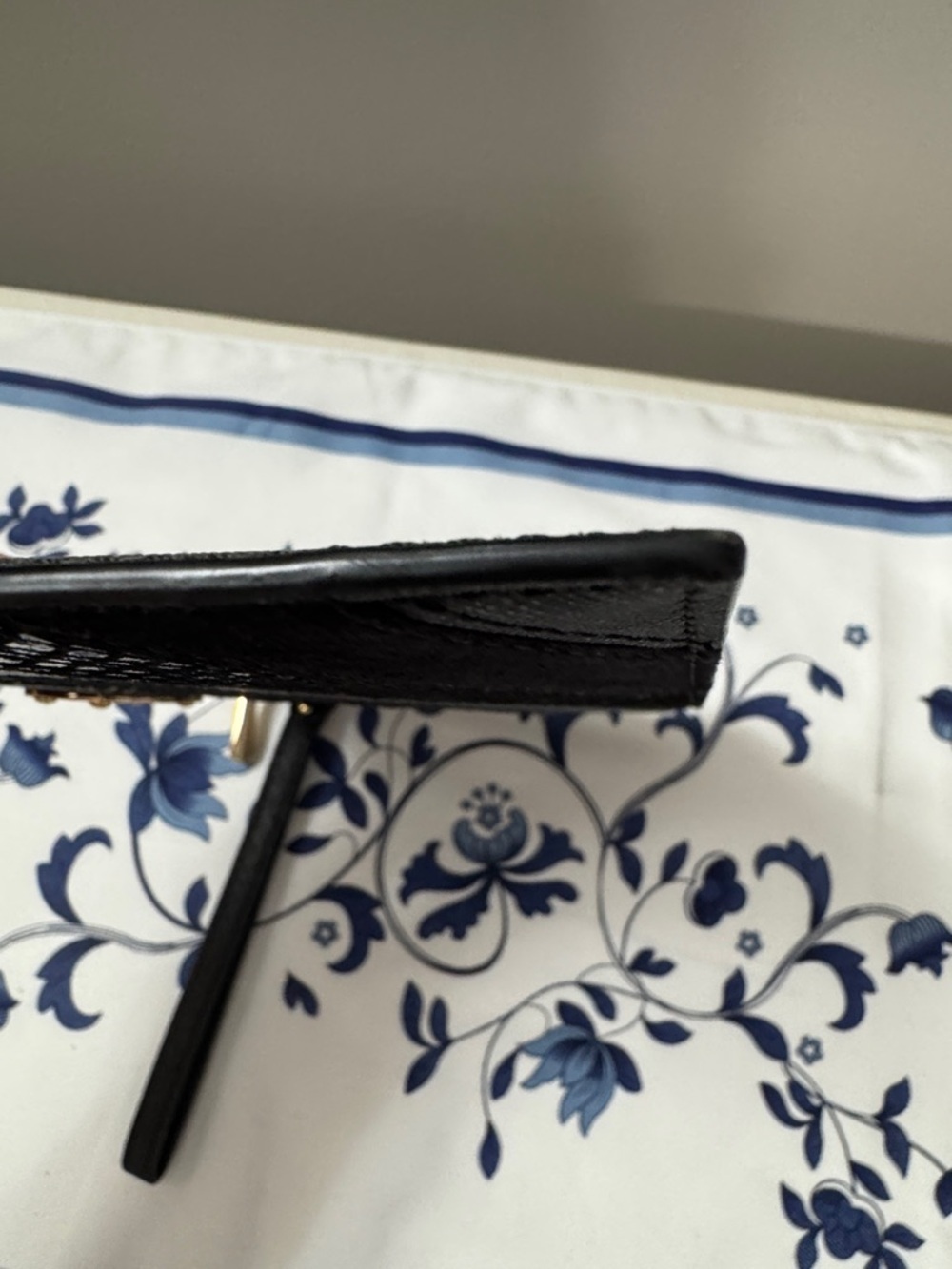 Michael Kors Black Chevron Mixed-Texture Wristlet Clutch - Picture 6 of 12